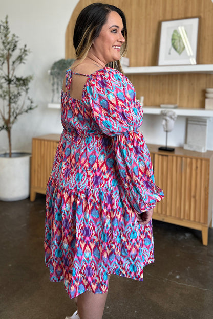 Double Take: Long Sleeve Print Dress