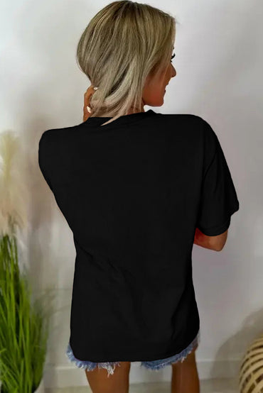 Black MAMA Letter Graphic Neon T Shirt for Stylish Moms