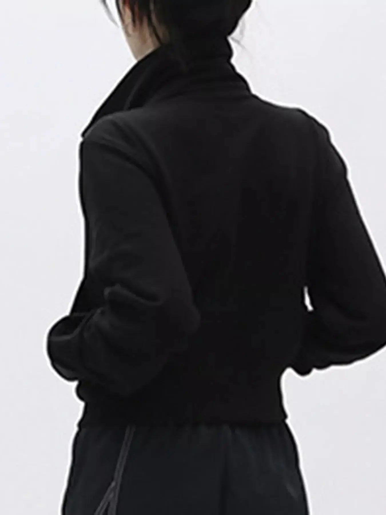 Casual Zip-Up Cropped Outerwear Simply Love