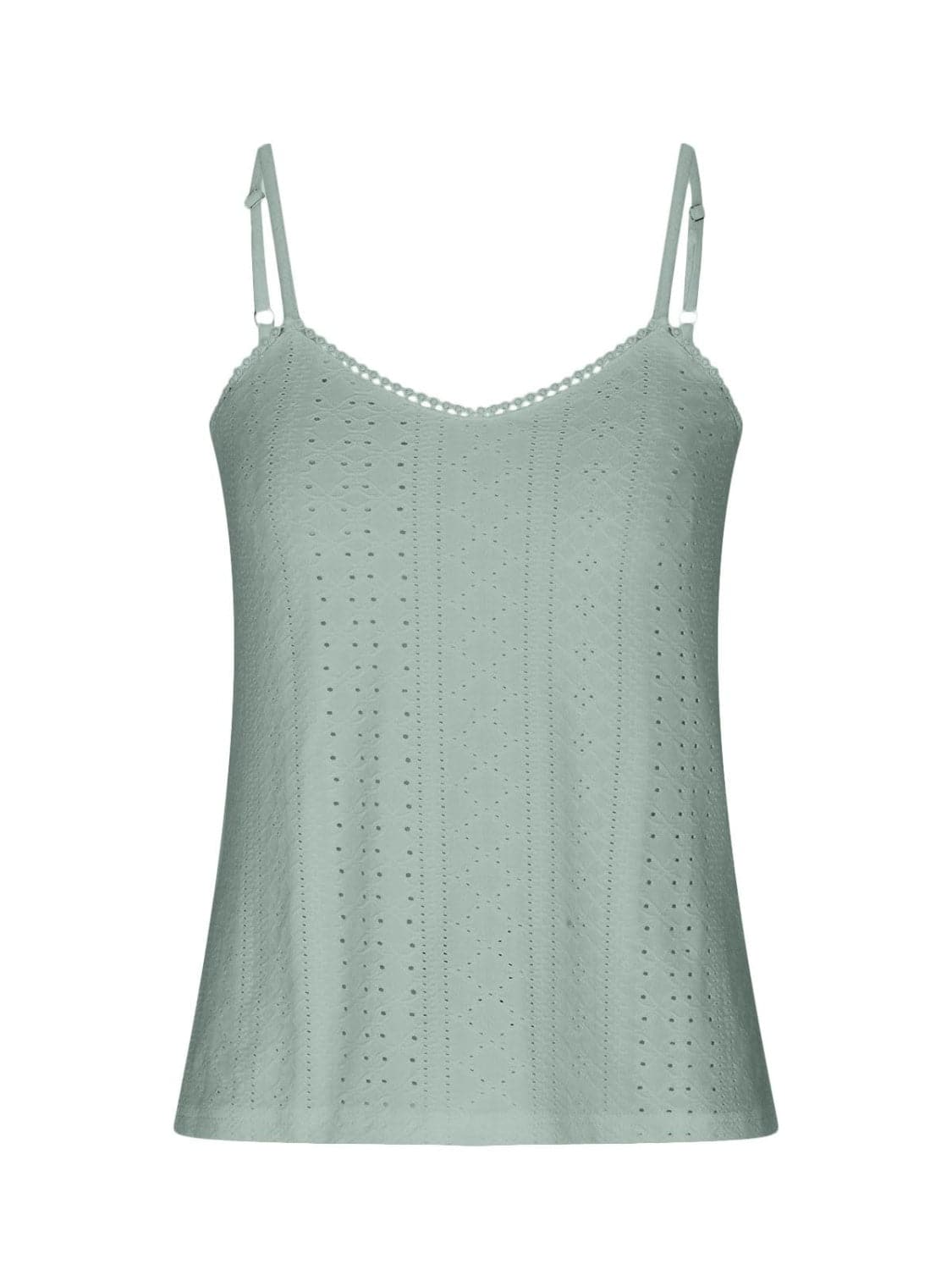 Eyelet Lace Detail V-Neck Cami.