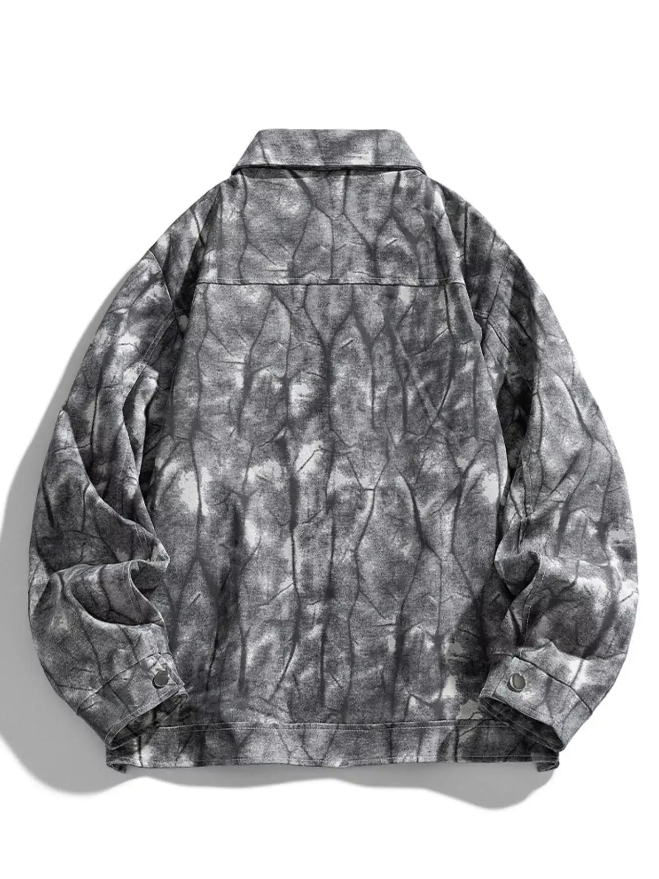 Men's Plus Size Abstract Print Long Sleeve Casual Jacket Simply Love