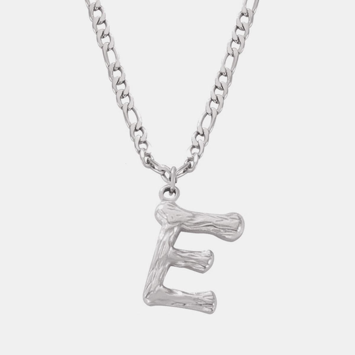 Titanium Steel Letter Pendant Necklace.