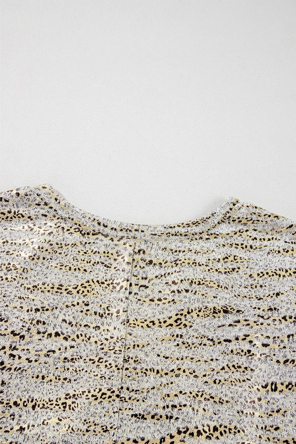 Leopard Print Half Sleeve V Neck Loose Fit T Shirt Simply Love