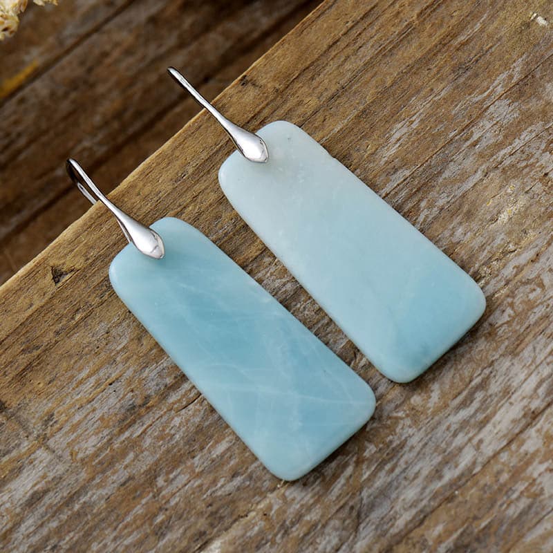 Natural Stone Geometric Shape Earrings.