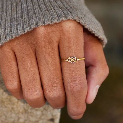 Number 8 Heart 925 Sterling Silver Ring.