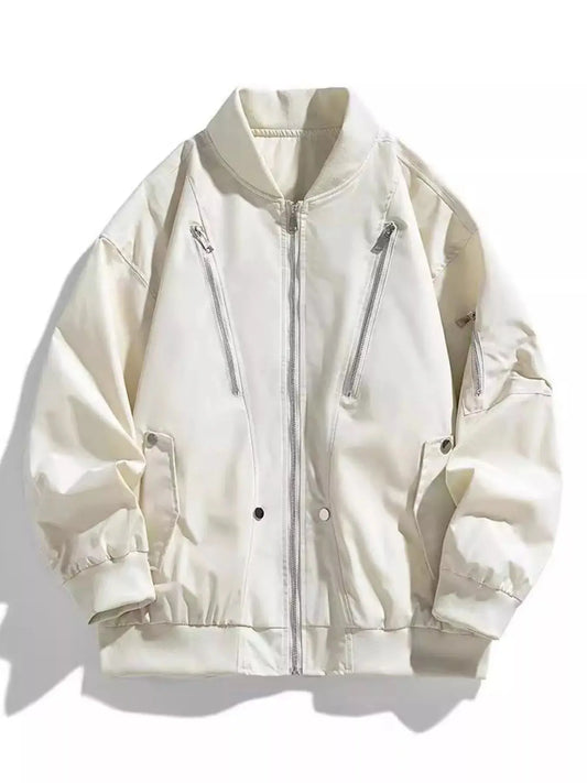 Men's Plus Size Casual Zipper Front Bomber Jacket Simply Love