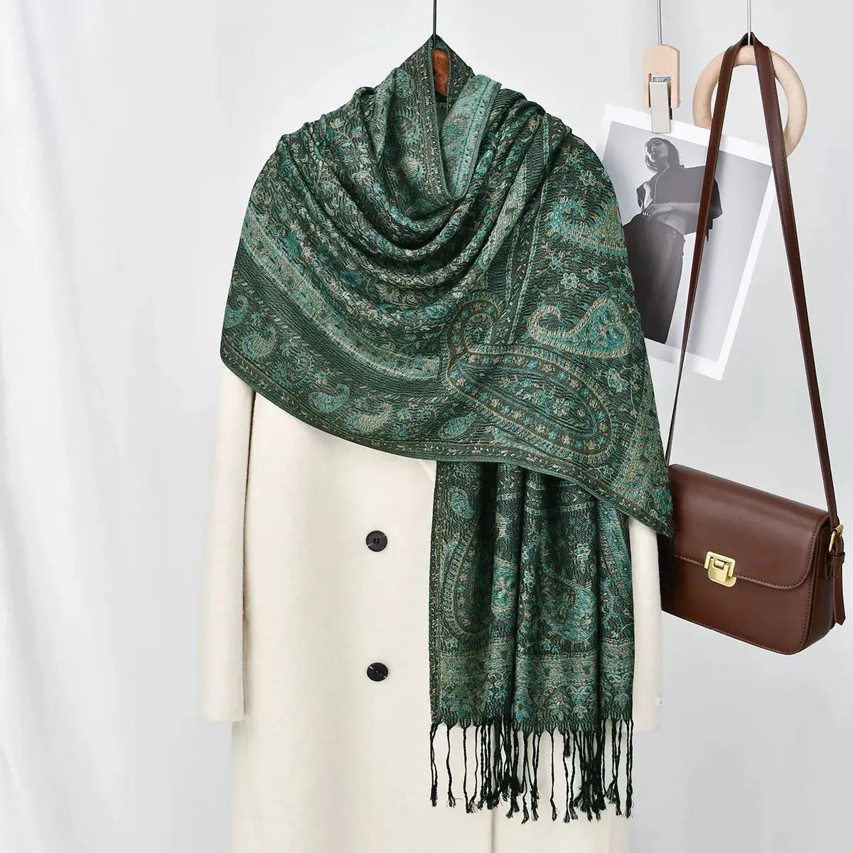 Paisley Patterned Raw Hem Scarf Simply Love