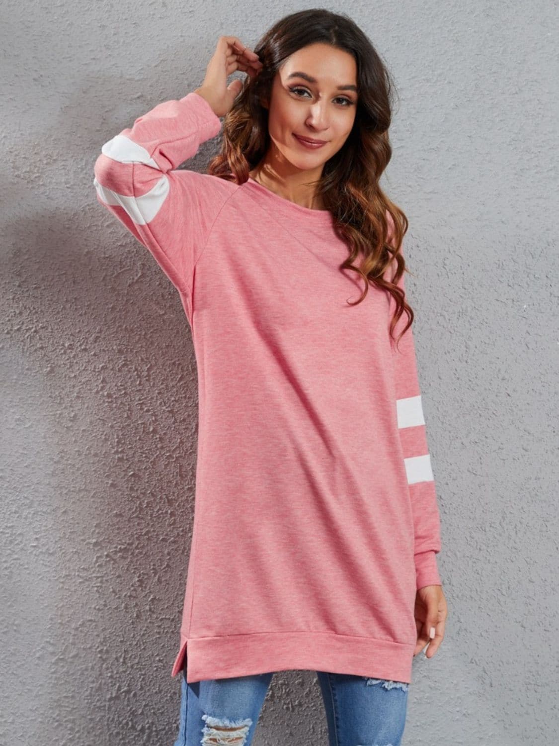 Stylish striped long sleeve tee for all sizes