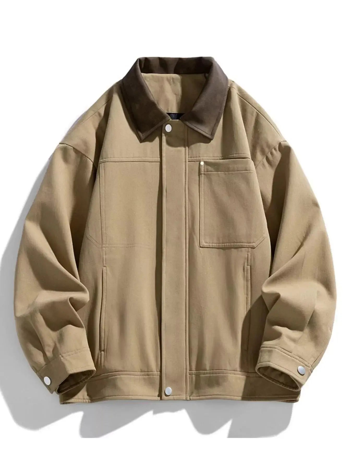 Men's Plus Size Snap Down Long Sleeve Jacket Simply Love