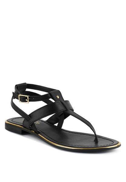 Chic Irene leather thong sandals