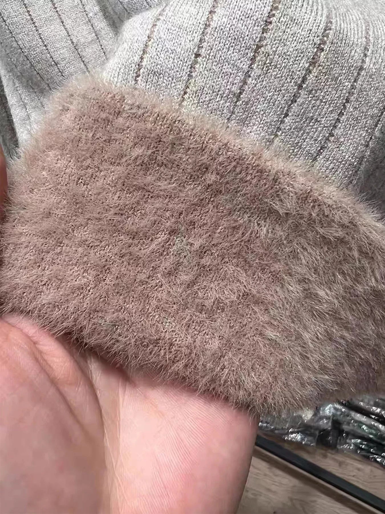 V-Neck Fleece Lined Ribbed Knit Top Simply Love