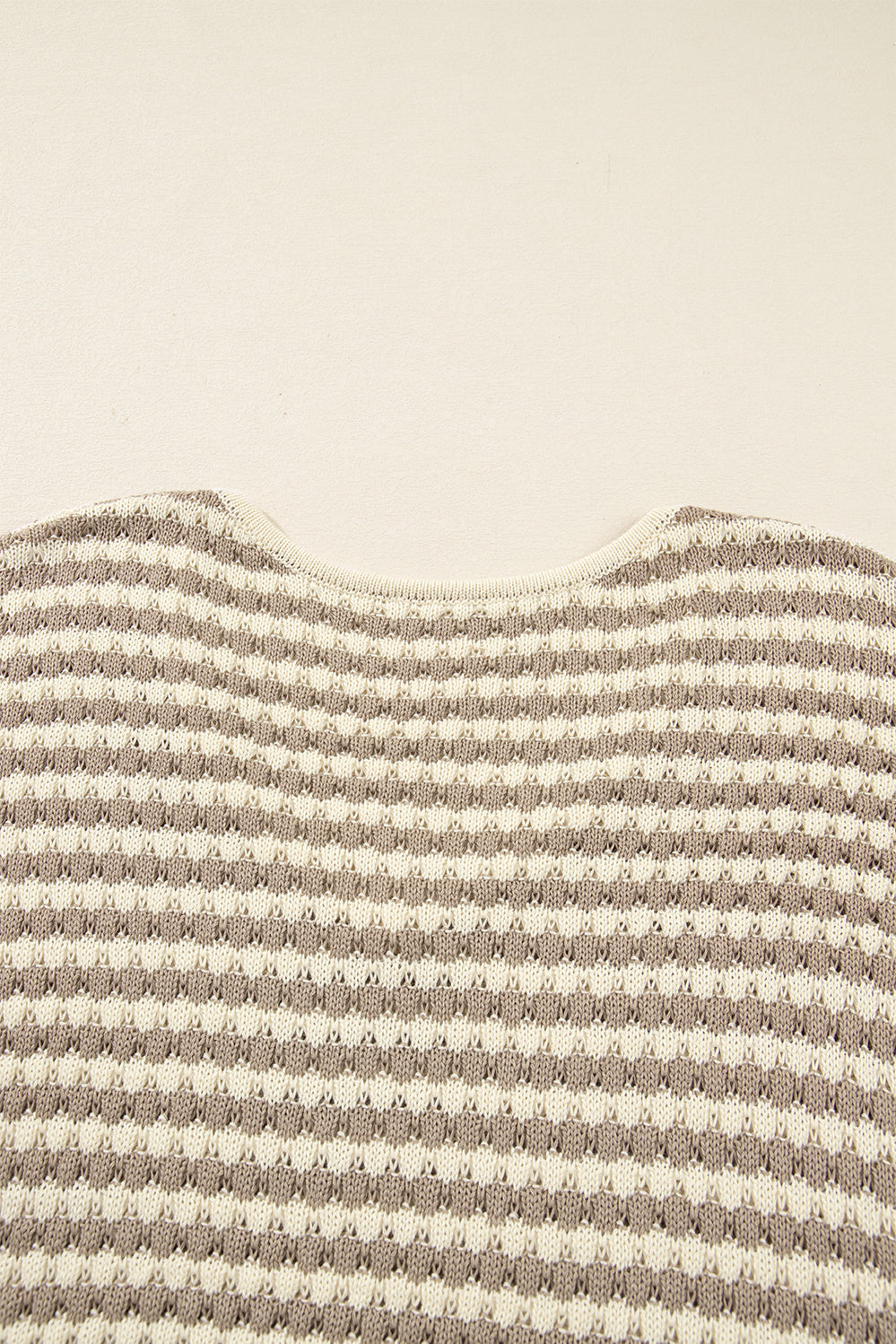 Dear-Lover Khaki Stripe Plus Size Women's V-Neck Sweater Casual Fall Knit Dear-Lover Dropshipping