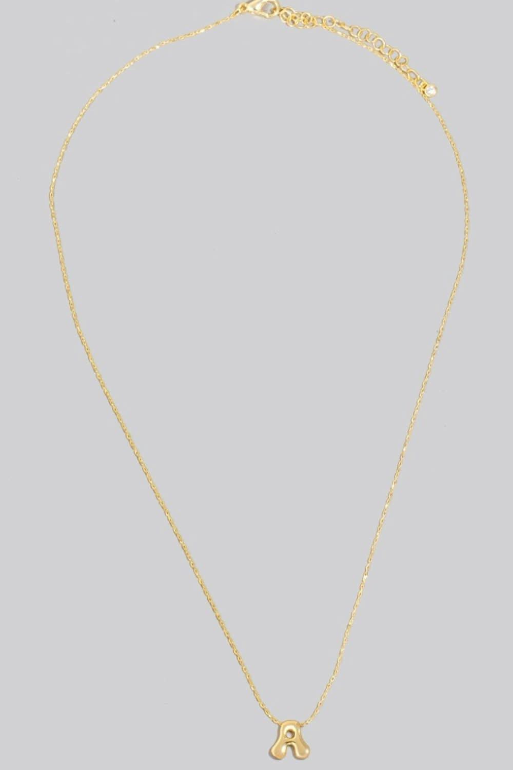 Fame Gold Dipped Bubble Letter Pendant Necklace