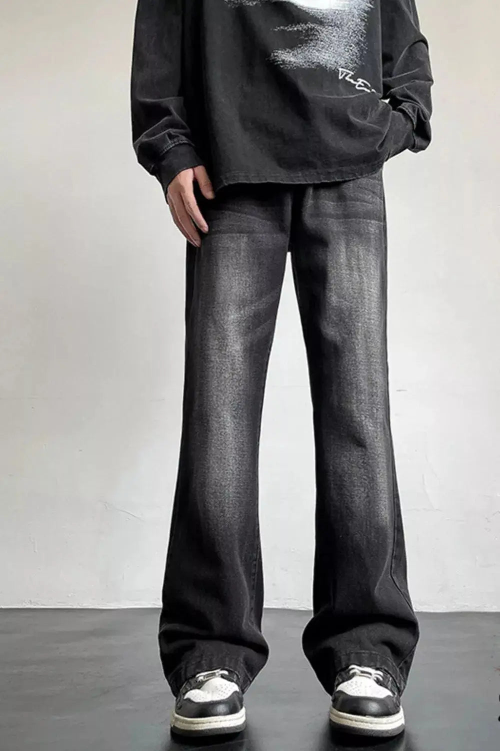 Men's Full Size Vintage Wash Wide Leg Jeans Plus Size Simply Love
