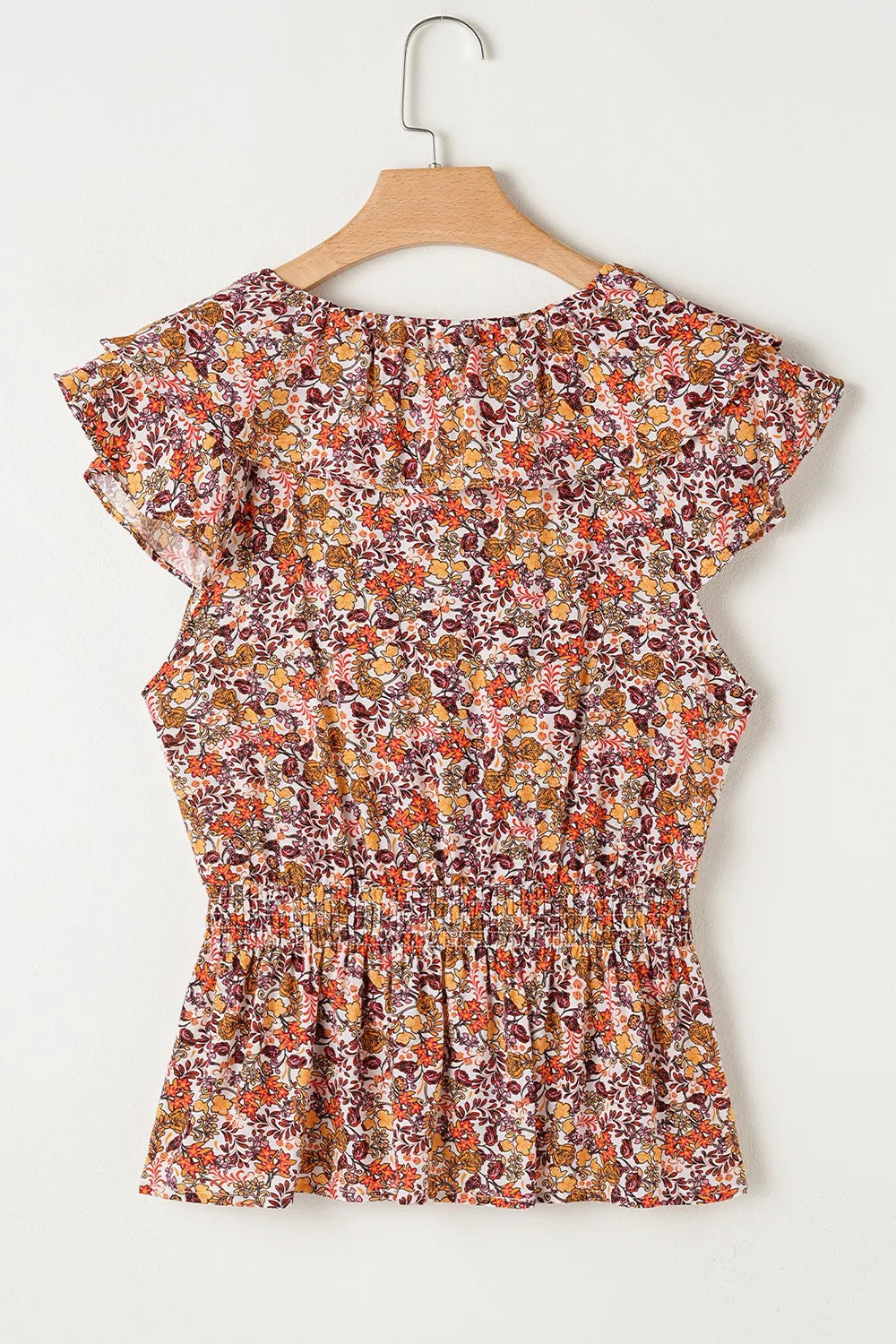 Simply Love: Floral Knot Blouse, Ruffled Sleeves