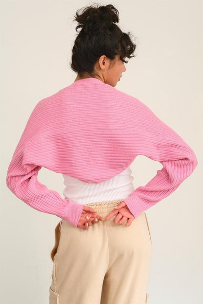 HYFVE Ribbed Knit Bolero Cardigan.