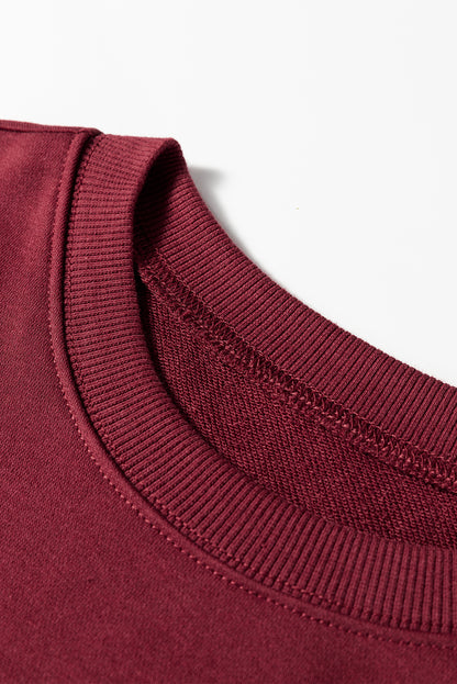 Red Dahlia Varsity Oversized Striped Detail Sweatshirt