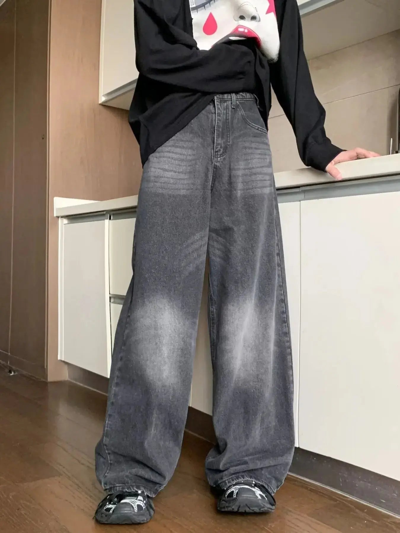Men's Full Size Wash Wide Leg Jeans Plus Size Simply Love