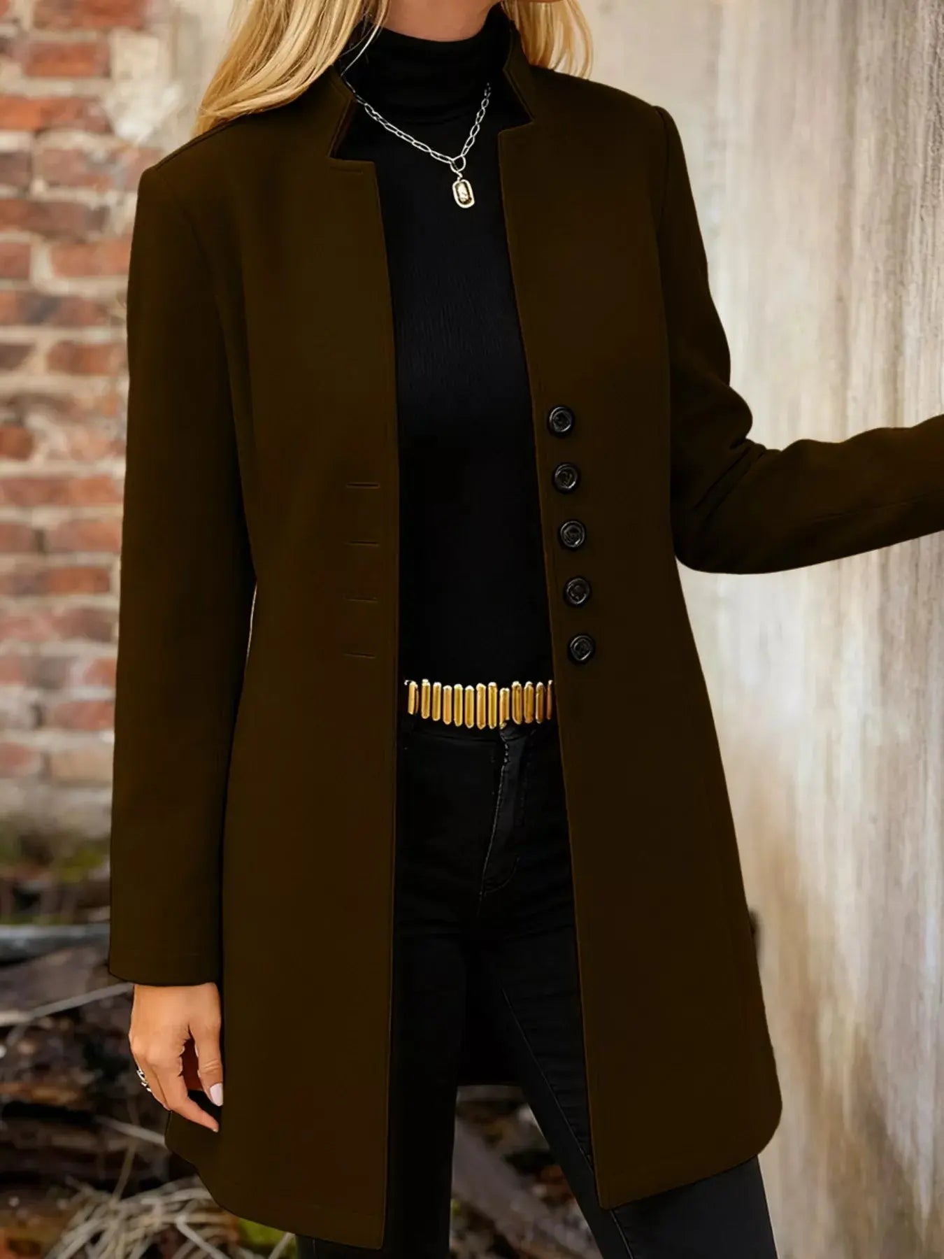 Button-Down Longline Outerwear Simply Love