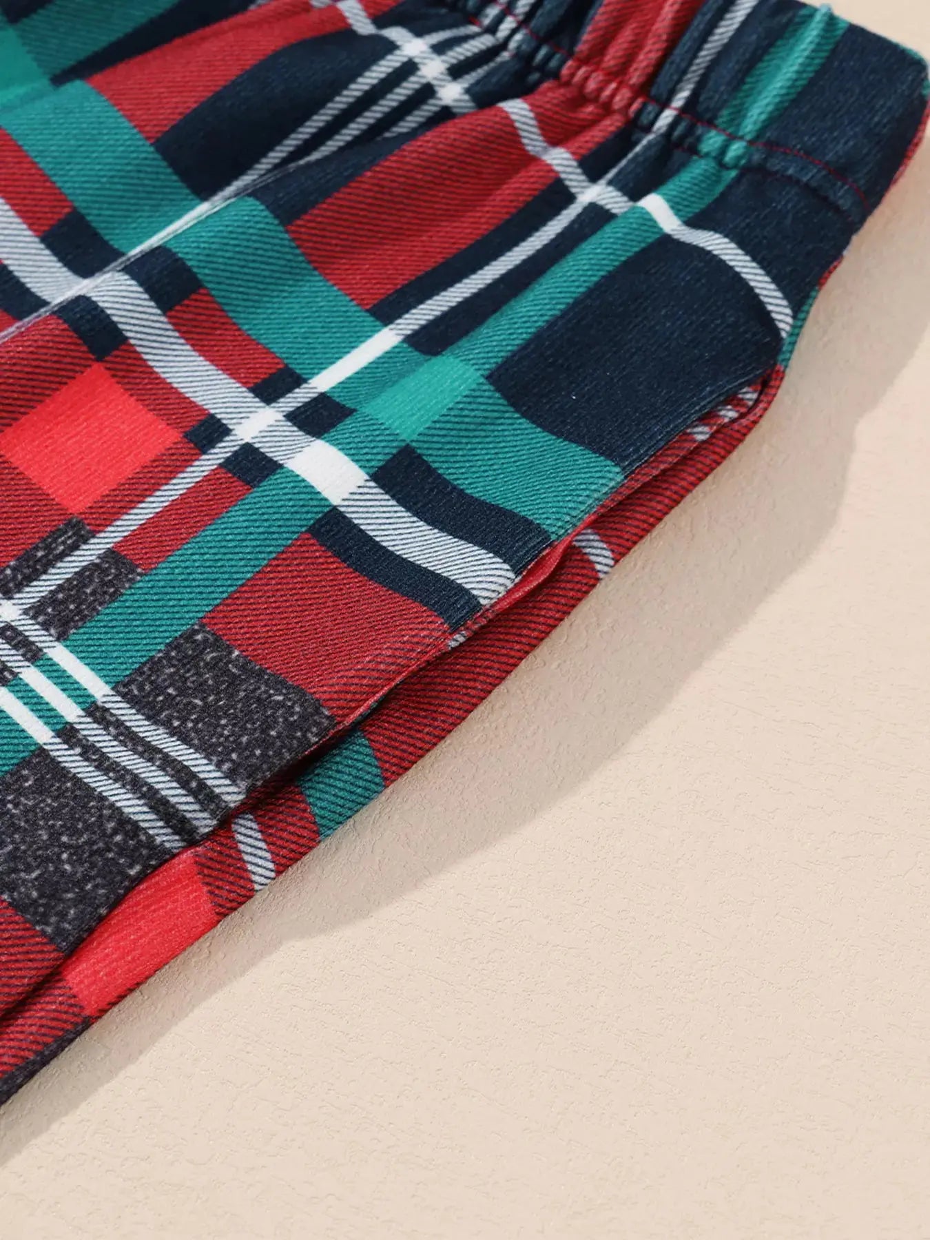 ALL IS BRIGHT Graphic Christmas Plaid Pajamas Set Simply Love