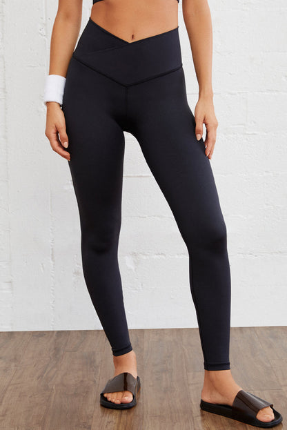 Black seamless leggings - arched waist