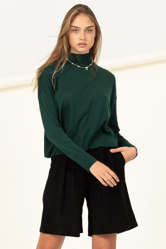 Cozy high-neck sweater for women