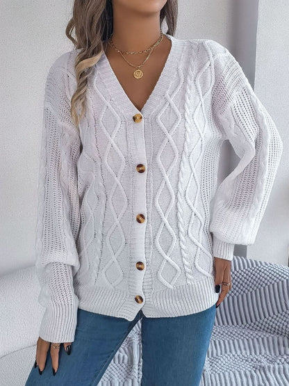 Cozy button detail cardigan