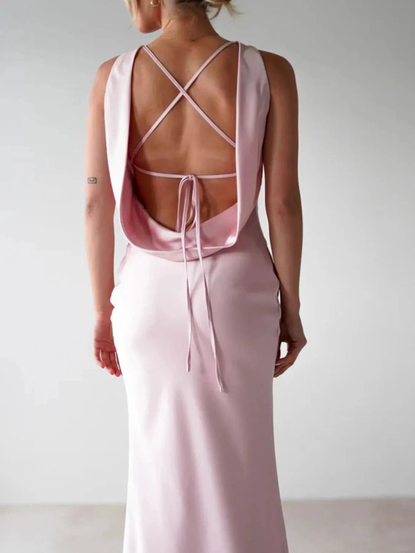 Satin Sleeveless Maxi Dress Coco’s Tee Boutique