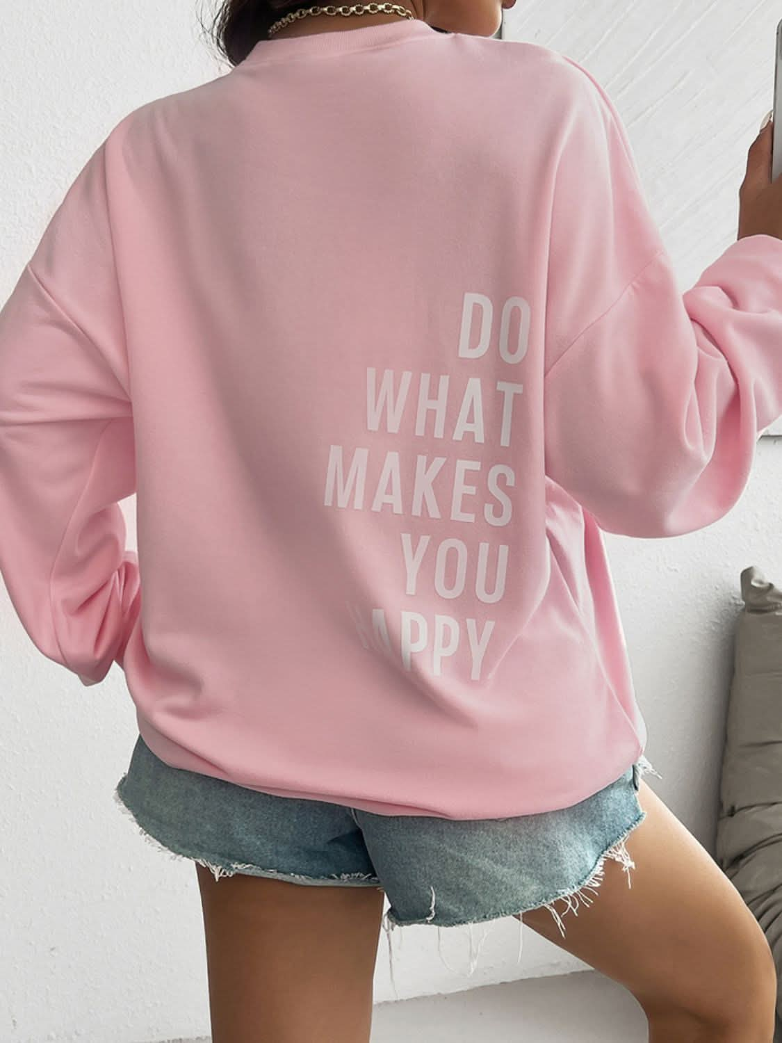 Chic divine letter print sweatshirt