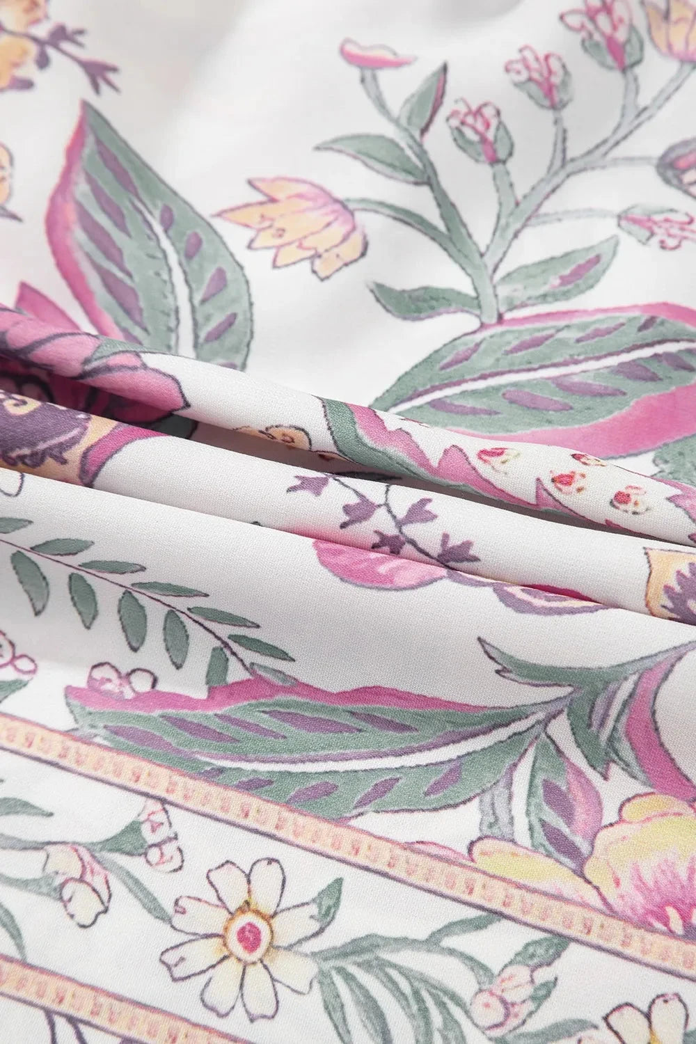 Simply Love: Floral Tie-Neck Mini Dress Simply Love