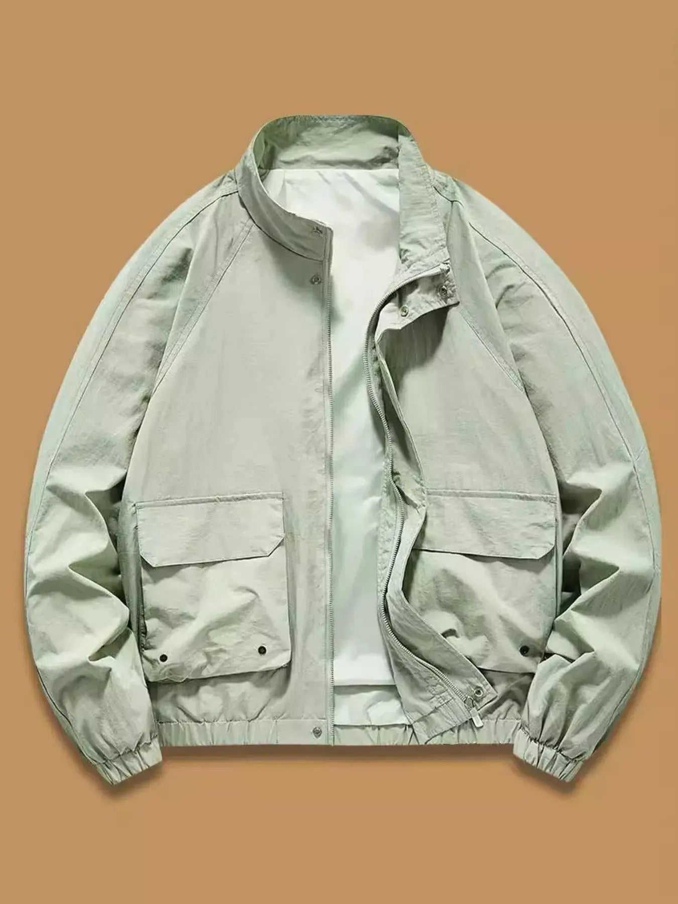 Men's Plus Size Zip Up Long Sleeve Jacket Simply Love