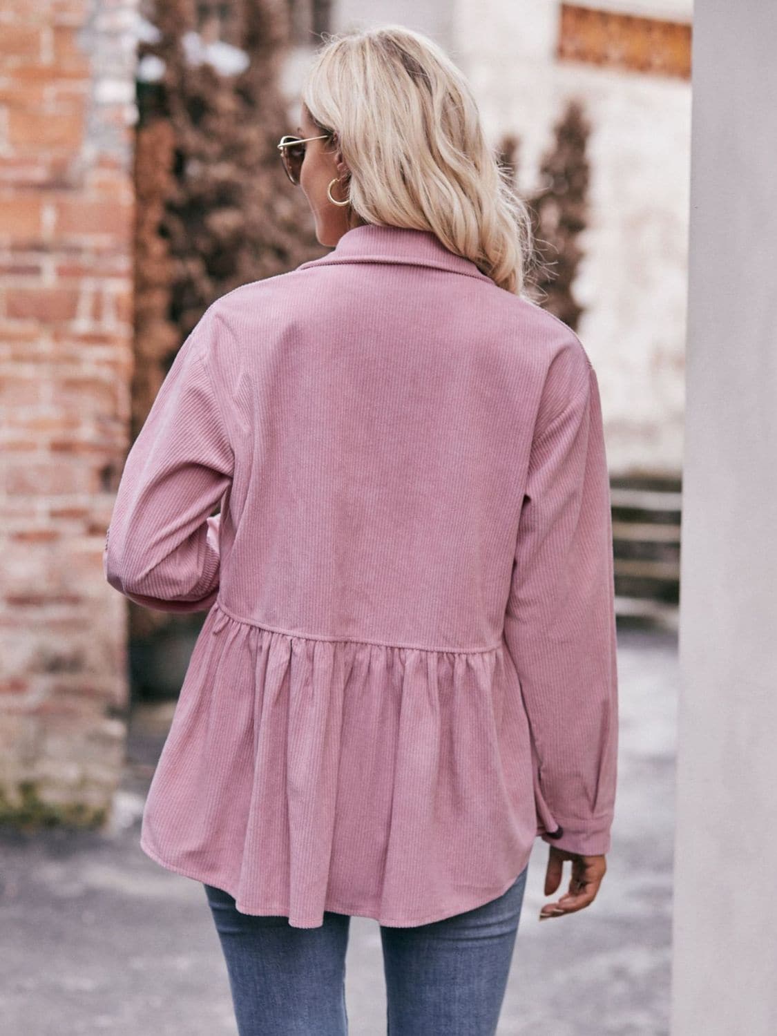 Mandy collared long sleeve blouse