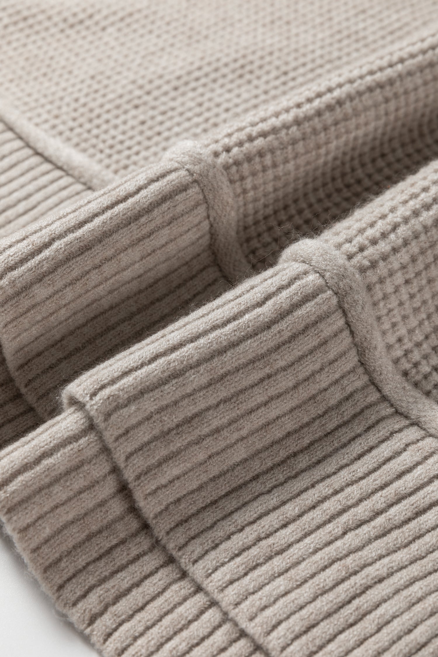 Dear-Lover Gray Waffle Knit Sweater Women's Daily Casual Top Fall Fashion Soft Dear-Lover Dropshipping