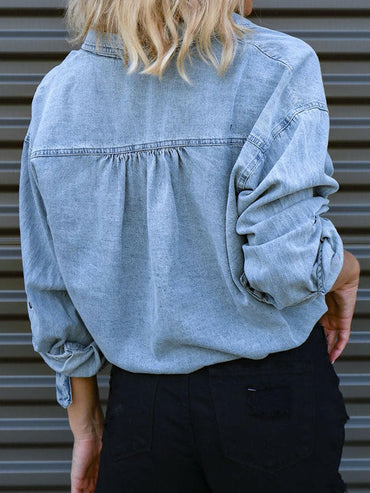 Tie Detail Denim Top.