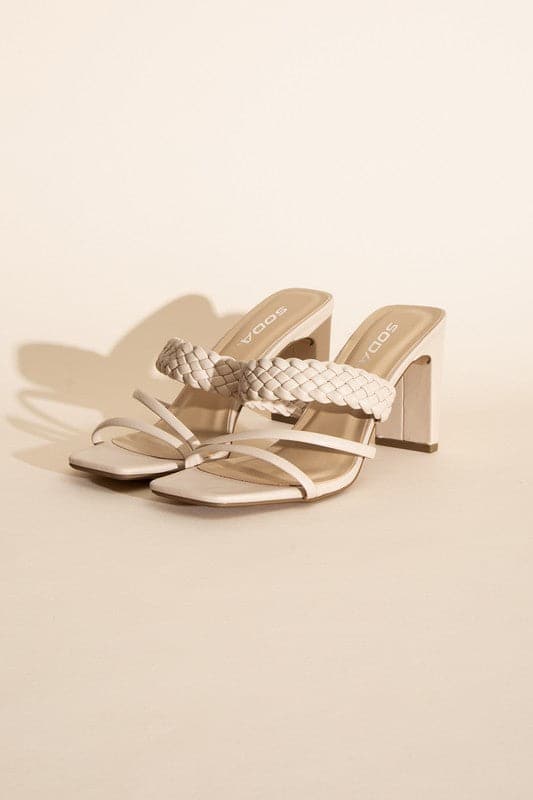 CARMEN-S Braided Strap Sandal Heels.