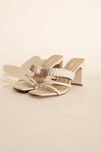 CARMEN-S Braided Strap Sandal Heels.