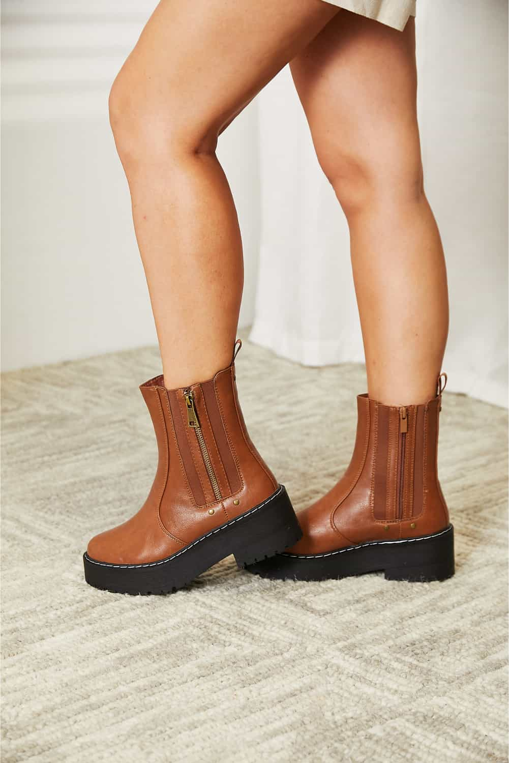 Forever Link Side Zip Platform Boots.