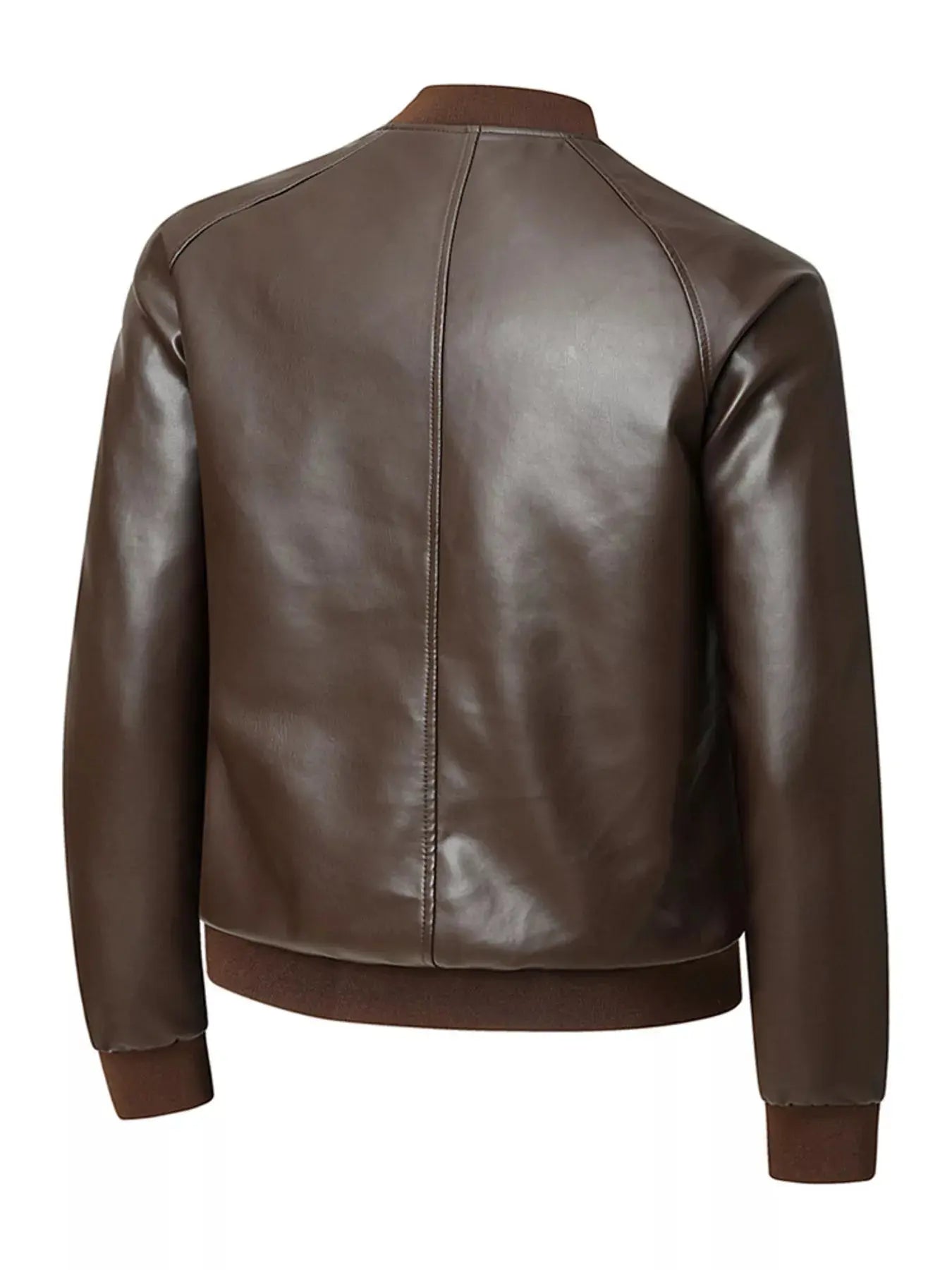 Men's Plus Size Zip Up Casual Leather Jacket Simply Love