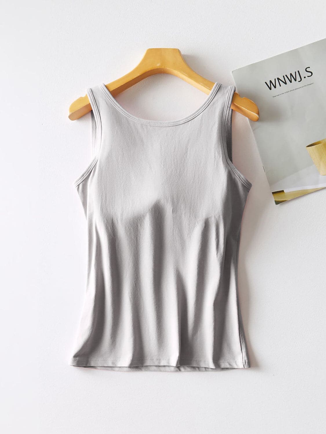 Round Neck Tank with Bra.