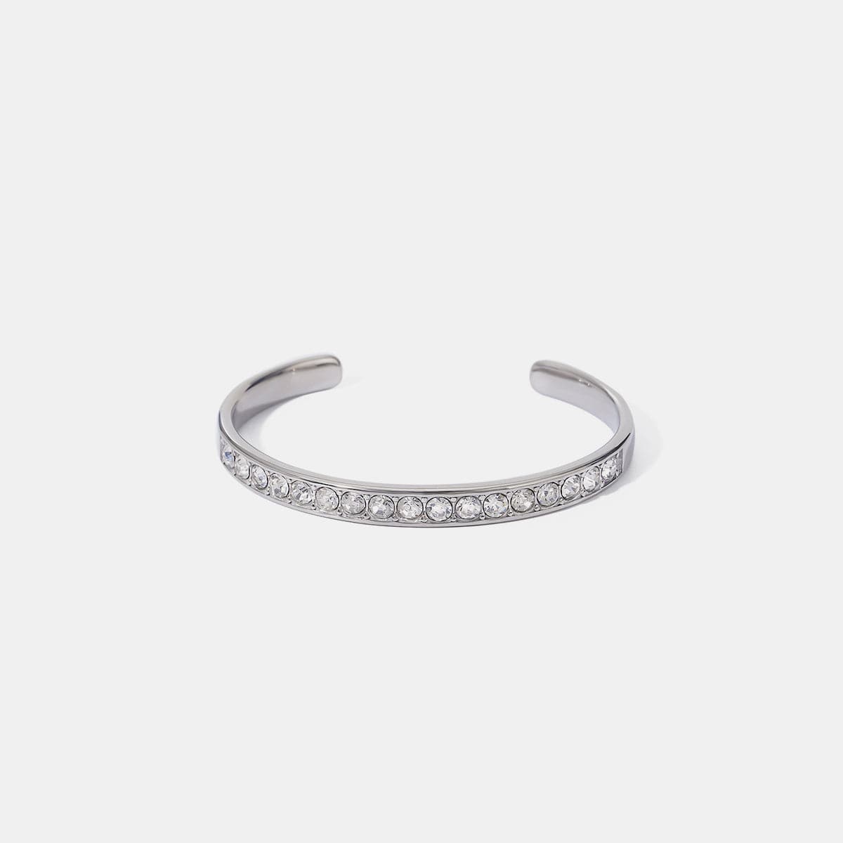 Stainless Steel Inlaid Zircon Bracelet.