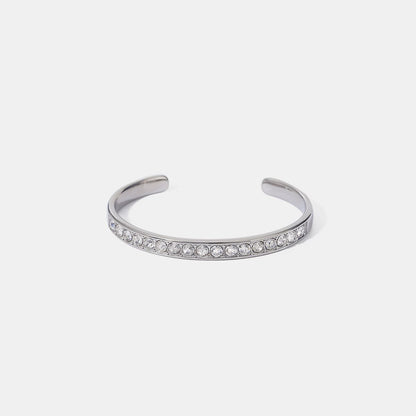 Stainless Steel Inlaid Zircon Bracelet.