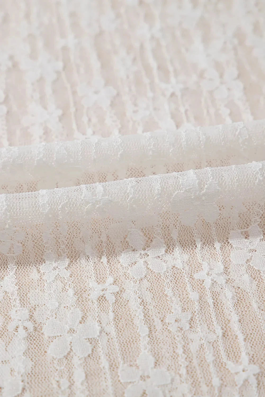 Sheer Floral Lace Long Sleeve Slim Fit Top Simply Love