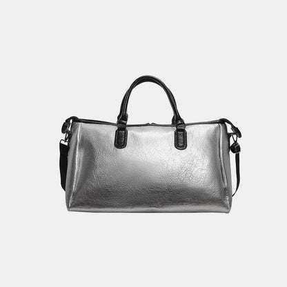 Stylish oversized PU leather travel tote