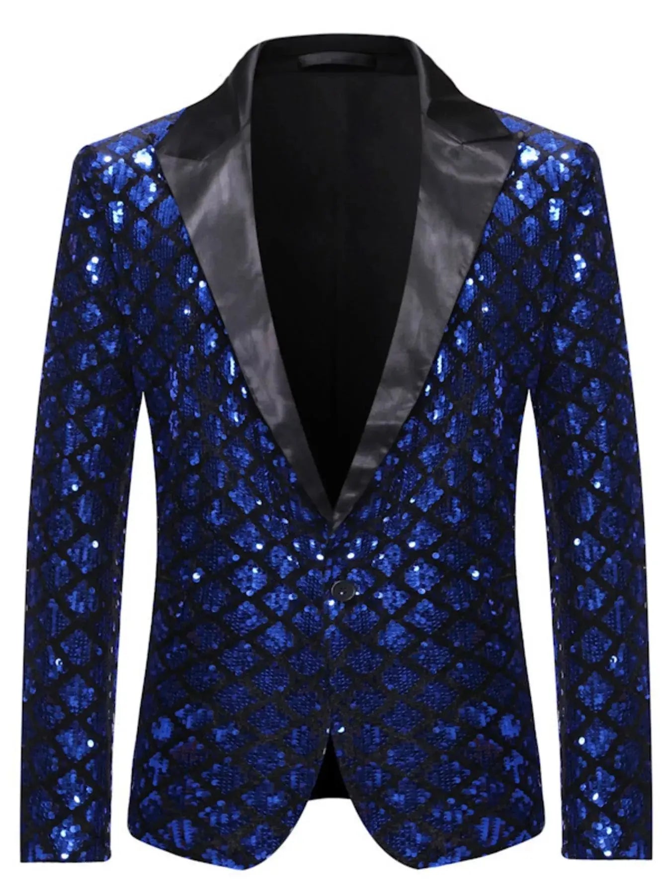 Men's Sequin One Button Blazer Simply Love