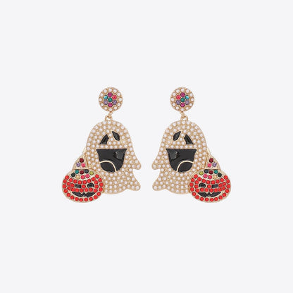 Sparkling ghost alloy earrings