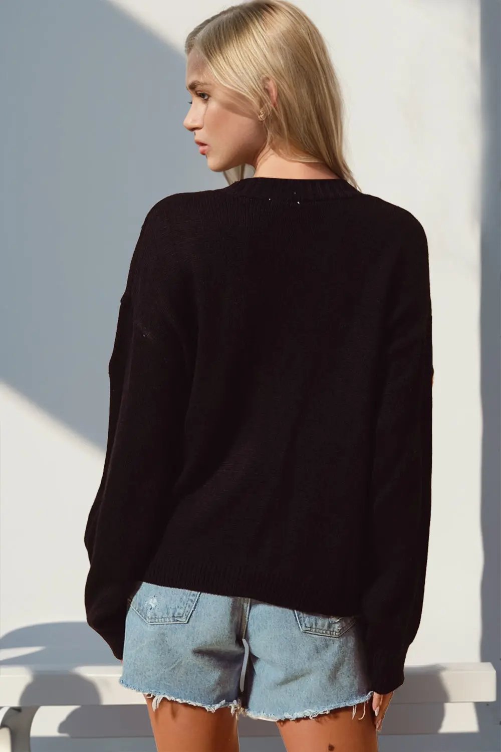 Double Take Full Size Pumpkin Button Up Long Sleeve Cardigan - Love Salve