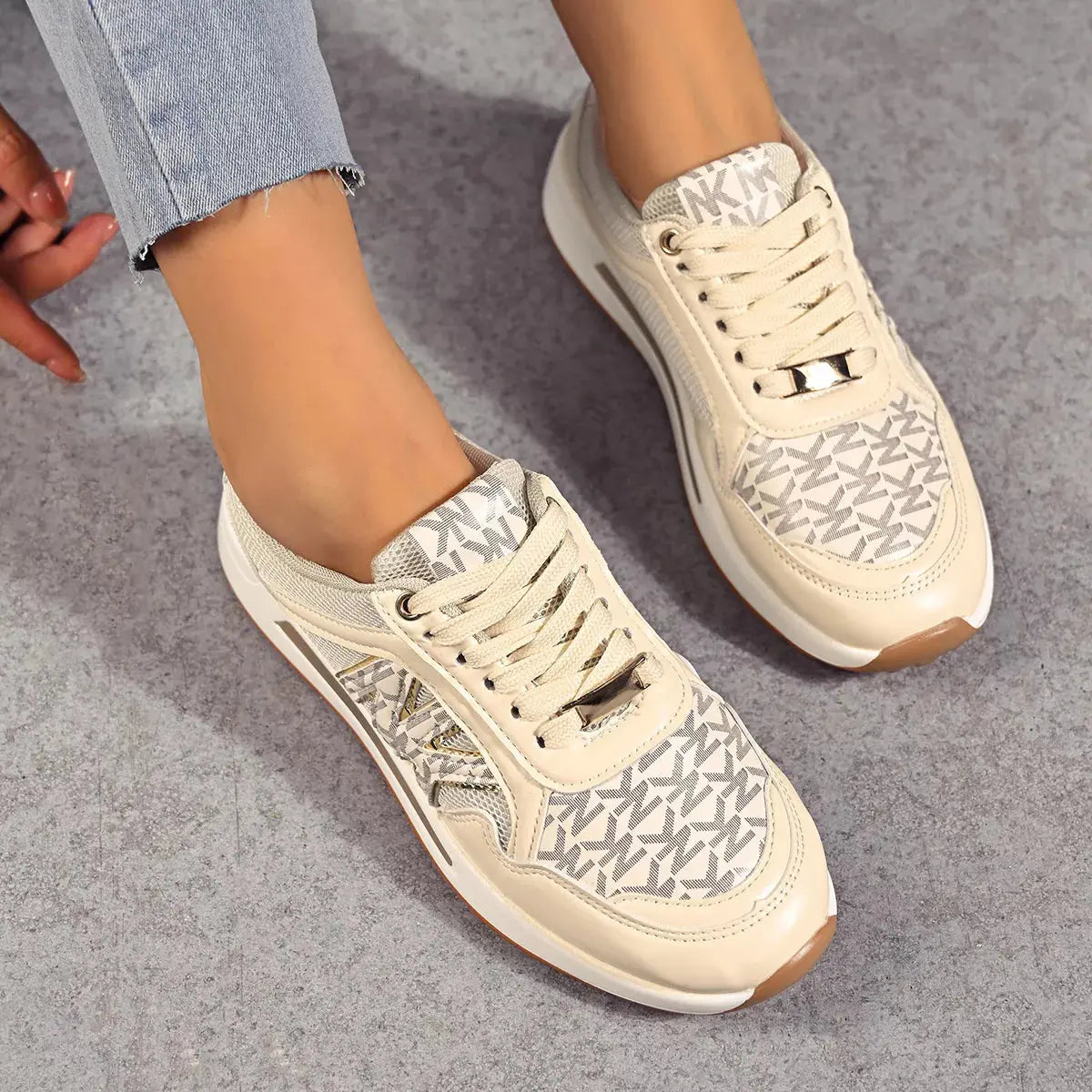 Lace Up Round Toe Sneakers Simply Love