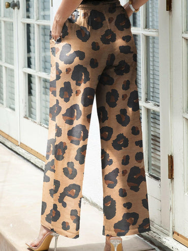 Leopard Wide Leg Pants.