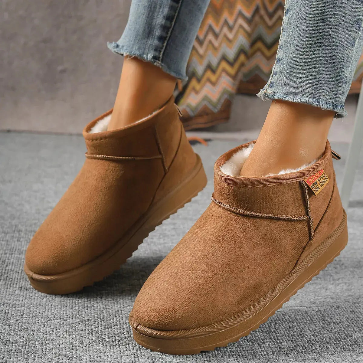 Round Toe Platform Boots Simply Love