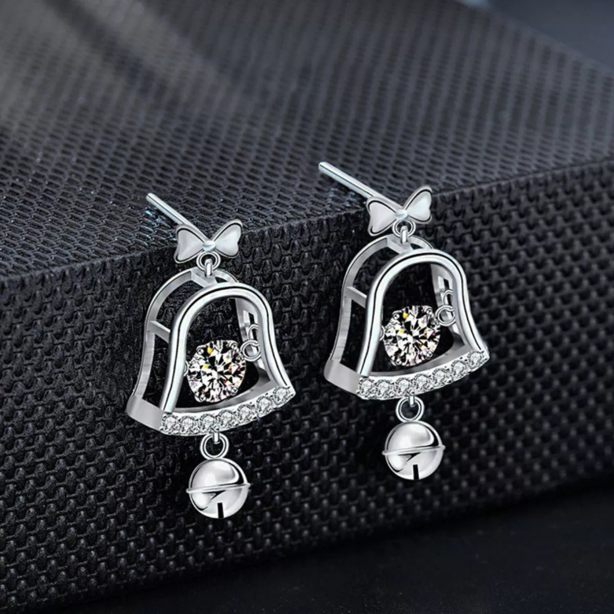 Moissanite 925 Sterling Silver Bell Earrings Simply Love
